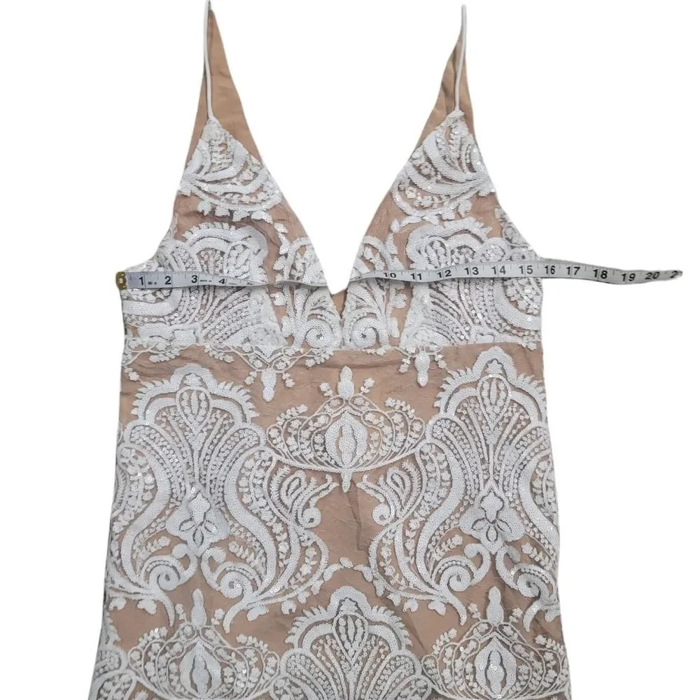 Free People Night Shimmer Minidress in Ivory - Picture 10 of 13